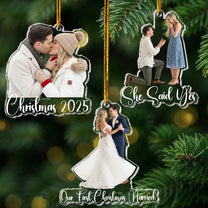 Custom Family Photo Christmas - 1st Baby, Family, Couples, Pet Lovers - Personalized Acrylic Photo Ornament