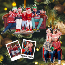 Custom Family Photo Christmas Decoration - Personalized Acrylic Photo Ornament