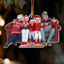 Custom Family Photo Christmas Decoration - Personalized Acrylic Photo Ornament