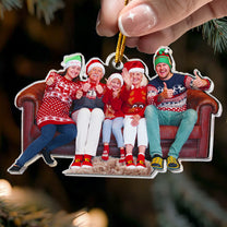 Custom Family Photo Christmas Decoration - Personalized Acrylic Photo Ornament