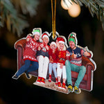 Custom Family Photo Christmas Decoration - Personalized Acrylic Photo Ornament