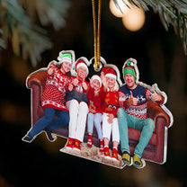 Custom Family Photo Christmas Decoration - Personalized Acrylic Photo Ornament