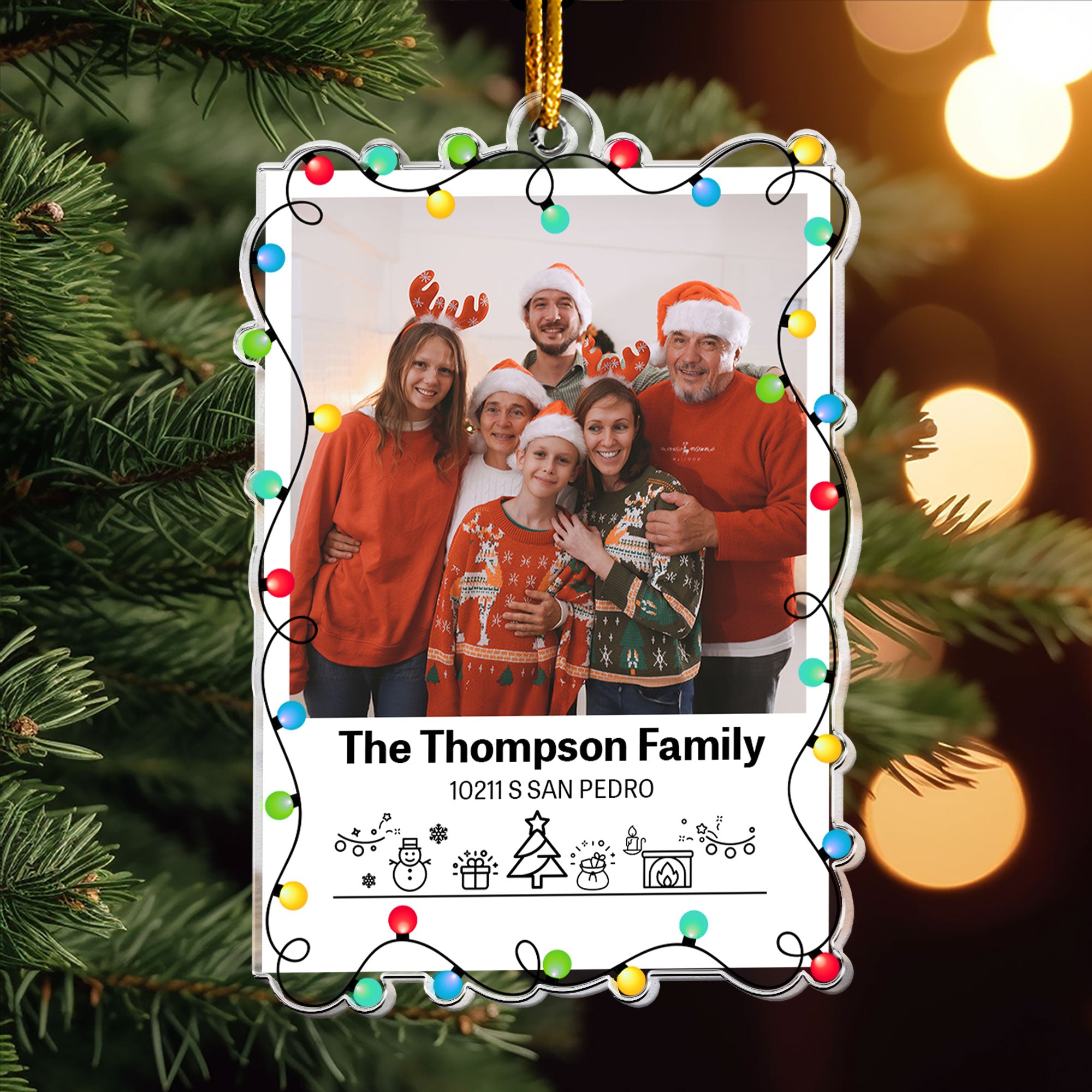 Custom Family Photo Favorite Moments - Personalized Acrylic Photo Ornament