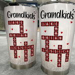 Custom Family Scrabble Name - Personalized Tumbler Cup