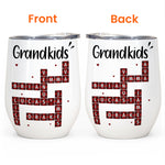 Custom Family Scrabble Name - Personalized Wine Tumbler