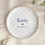 Custom Favorite Bible Verse And Name Faith Gift - Personalized Jewelry Dish