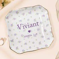 Custom Favorite Bible Verse And Name Faith Gift - Personalized Jewelry Dish