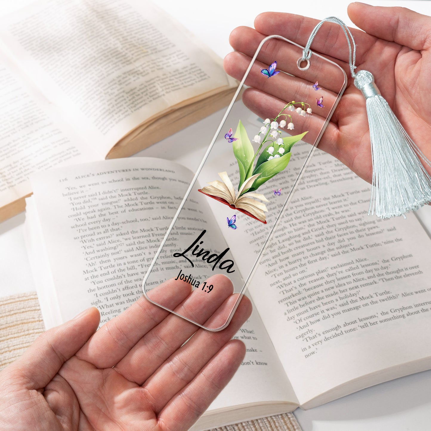 Custom Favorite Bible Verse References With Birth Flower - Custom Acrylic Bookmark