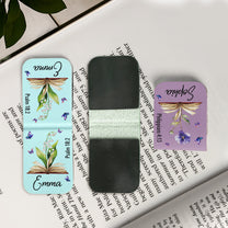 Custom Favorite Bible Verse References With Birth Flower - Personalized Leather Magnetic Bookmark