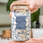 Custom Favorite Books Toile De Jouy - Personalized Clear Glass Cup