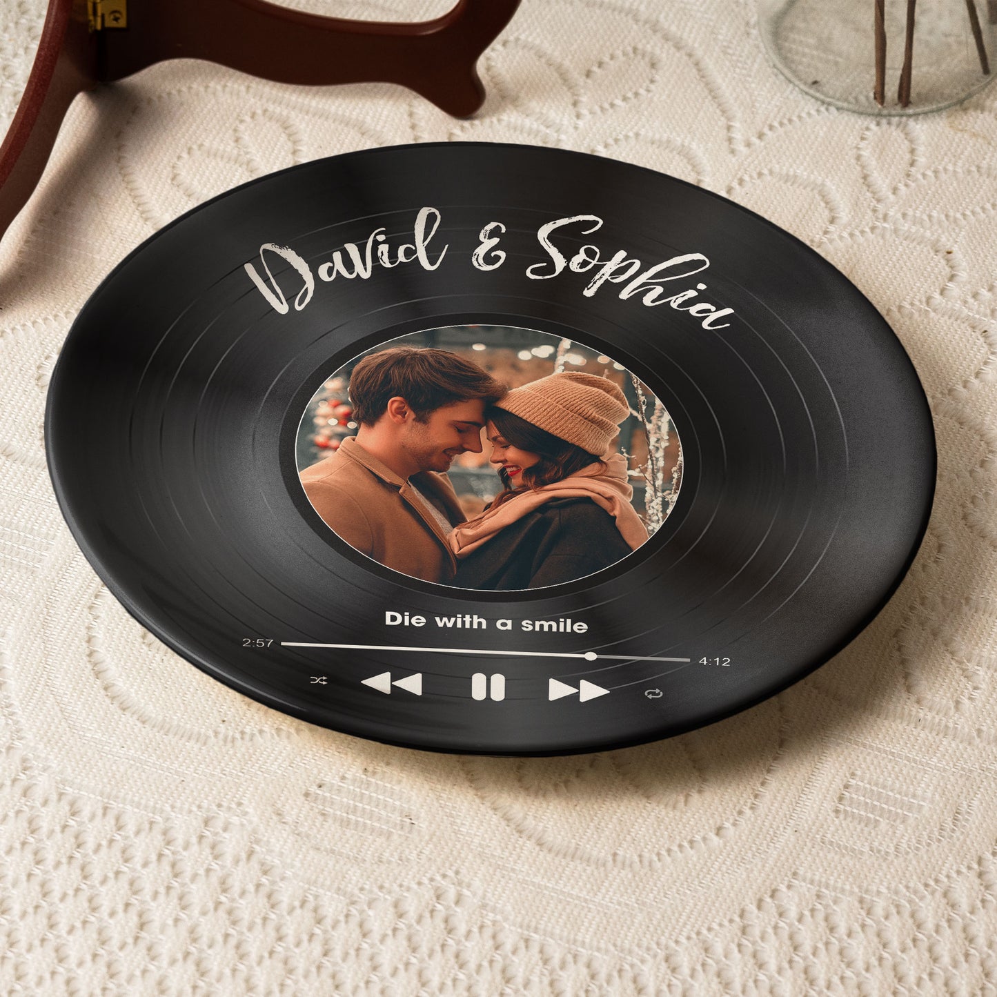 Custom Favorite Song And Photo - Personalized Photo Ceramic Plate