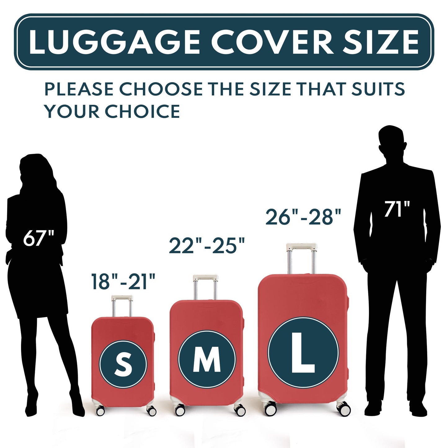 Custom Floral - Personalized Luggage Cover