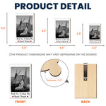 Custom Friendship Polaroid Photo & Message For Besties, Friends - Personalized Wooden Photo Car Visor Clip