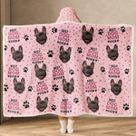 Custom Funny Cat Dog Face - Personalized Photo Wearable Blanket Hoodie