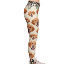 Custom Funny Dog Face - Personalized Photo Leggings