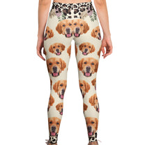 Custom Funny Dog Face - Personalized Photo Leggings