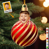 Custom Funny Face Ball Ornament - Personalized Acrylic Photo Ornament