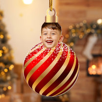 Custom Funny Face Ball Ornament - Personalized Acrylic Photo Ornament