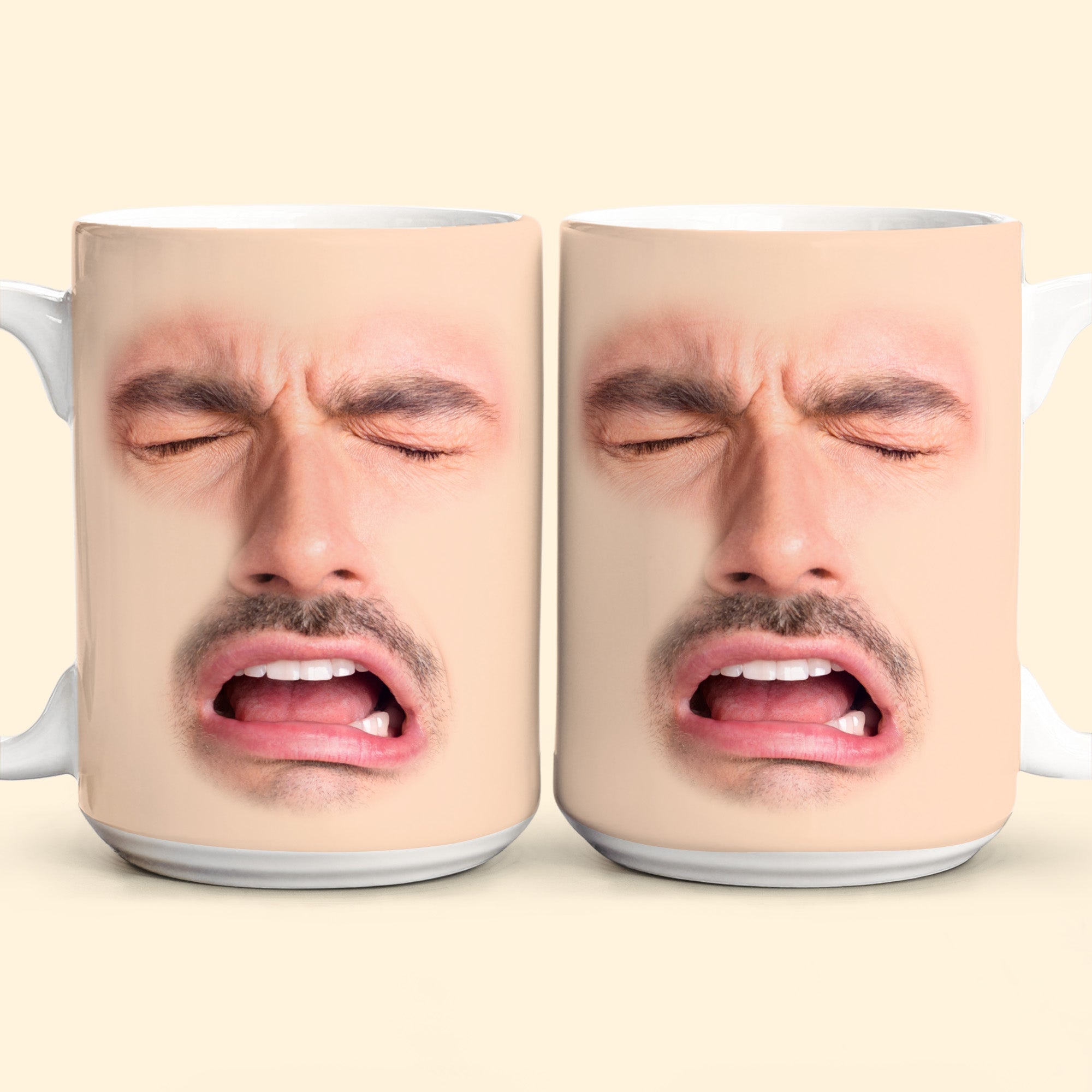 Custom Funny Face - For Coworkers, Friends, Boss, Dad - Personalized Photo Mug