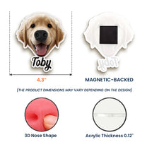 Custom Funny Face Gift For Dog Lover, Dog Mom, Dog Dad - Personalized Fridge Magnet