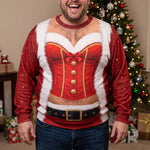 Custom Funny Hairy Chest Ugly Christmas Sweater, Hilarious Xmas Party Pullover - Personalized Sweater