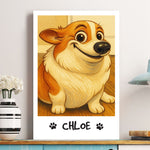 Custom Funny Pet Caricature Portrait For Dog Lovers, Cat Lovers - Personalized Photo Poster