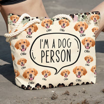 Custom Funny Pet Face - Personalized Photo Beach Bag