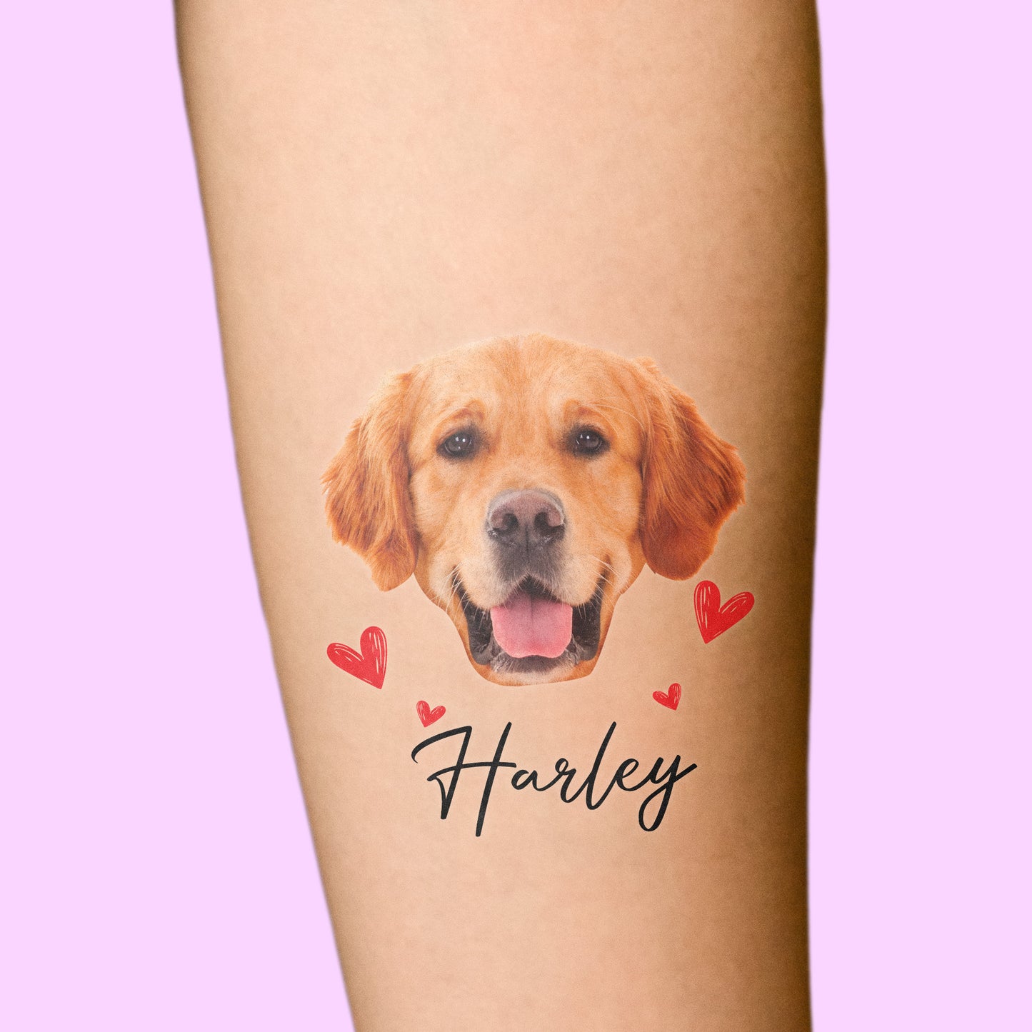 Custom Funny Photo And Name - Personalized Photo Tattoo