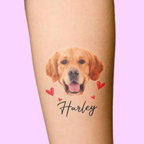 Custom Funny Photo And Name - Personalized Photo Tattoo