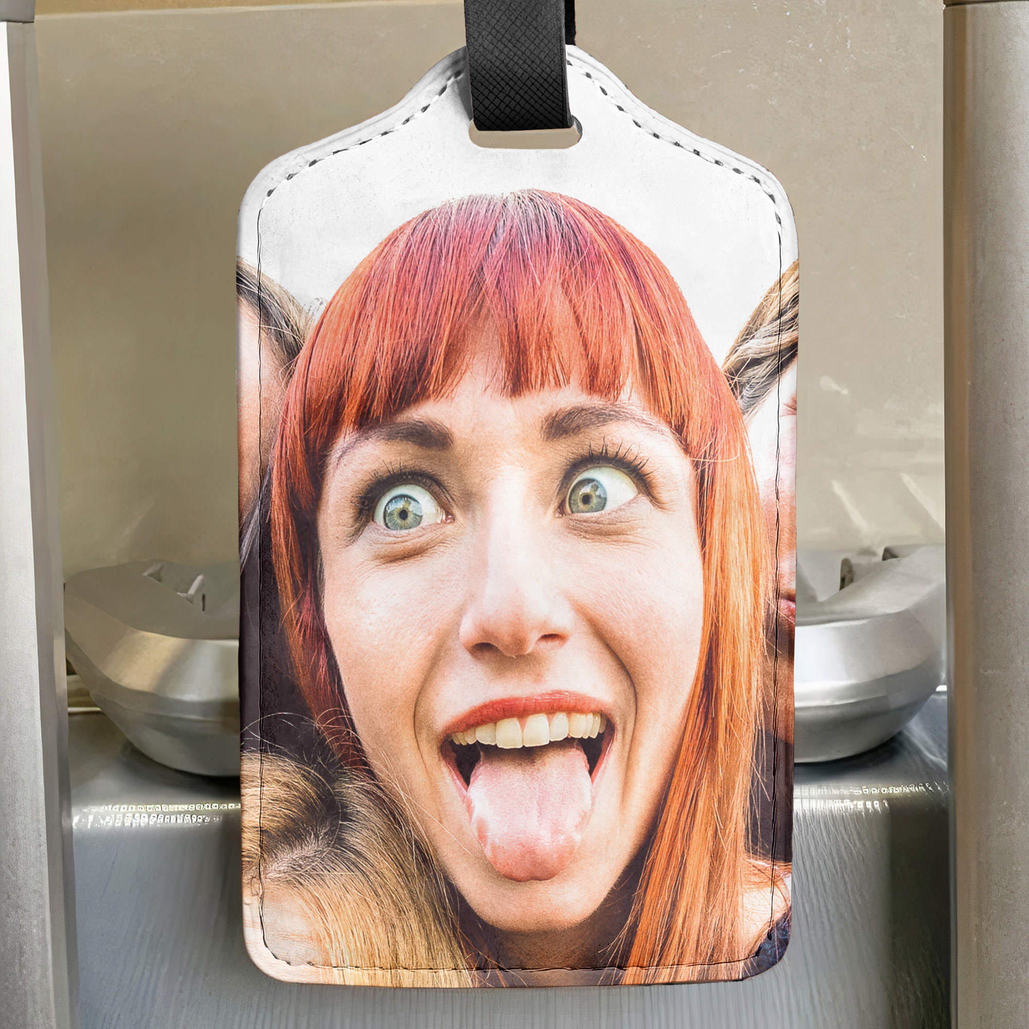 Custom Funny Photo For Friends Family Vacation - Personalized Photo Luggage Tag