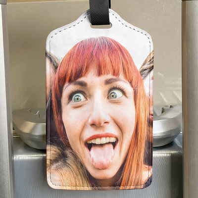 Custom Funny Photo For Friends Family Vacation - Personalized Photo Luggage Tag