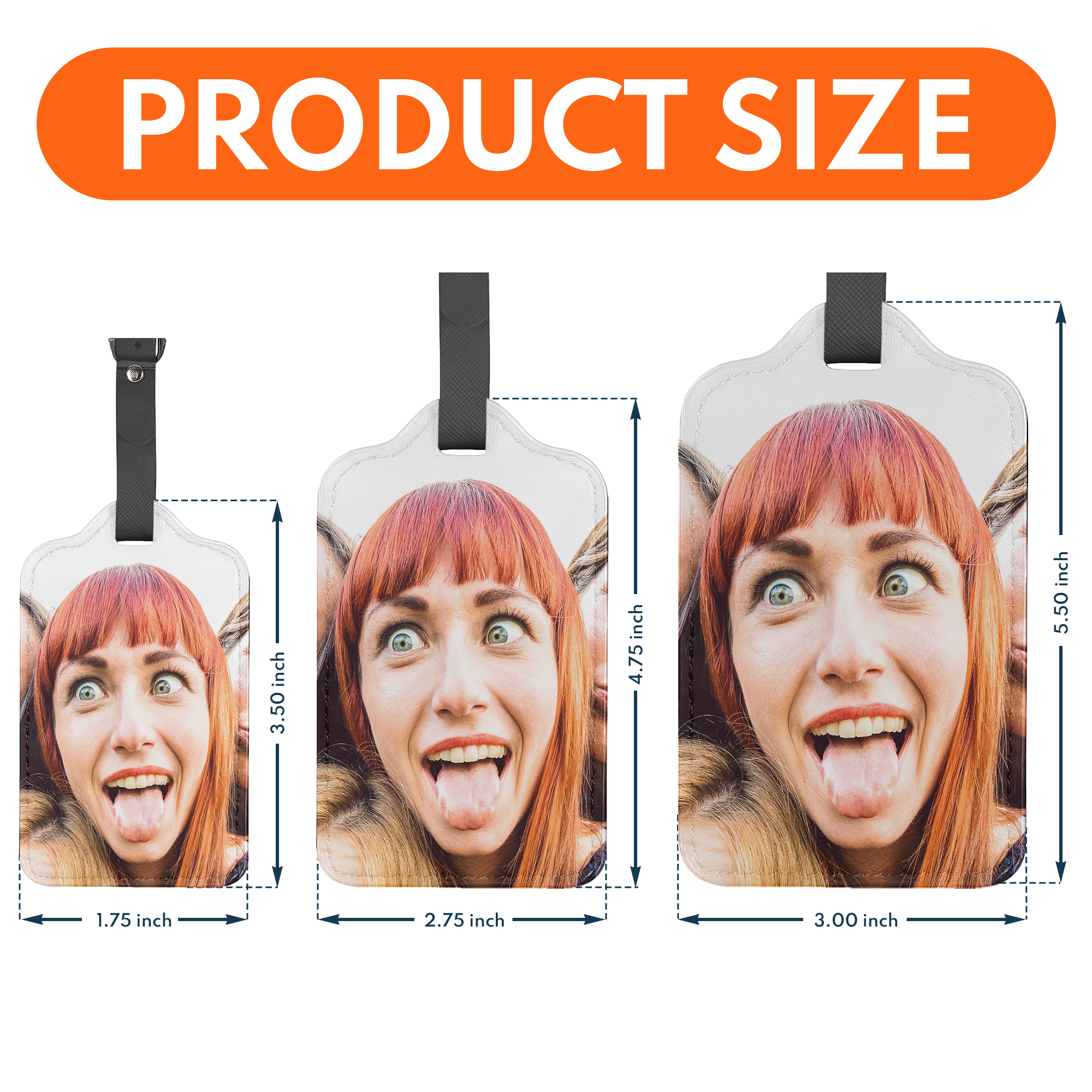 Custom Funny Photo For Friends Family Vacation - Personalized Photo Luggage Tag