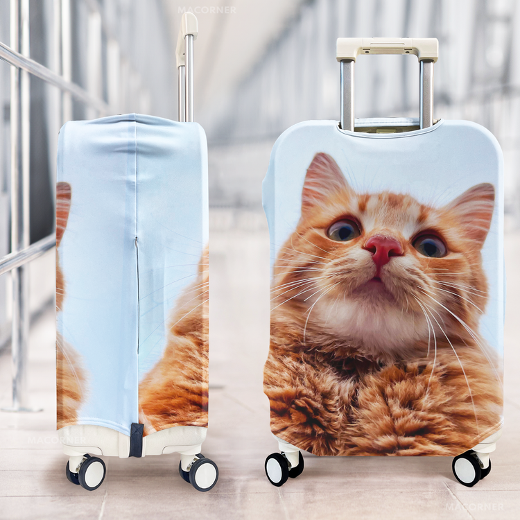 Custom Funny Photo For Friends Family Vacation Traveling - Personalized Photo Luggage Cover