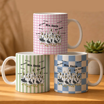 Custom Funny Seagulls Teacher - Personalized Mug