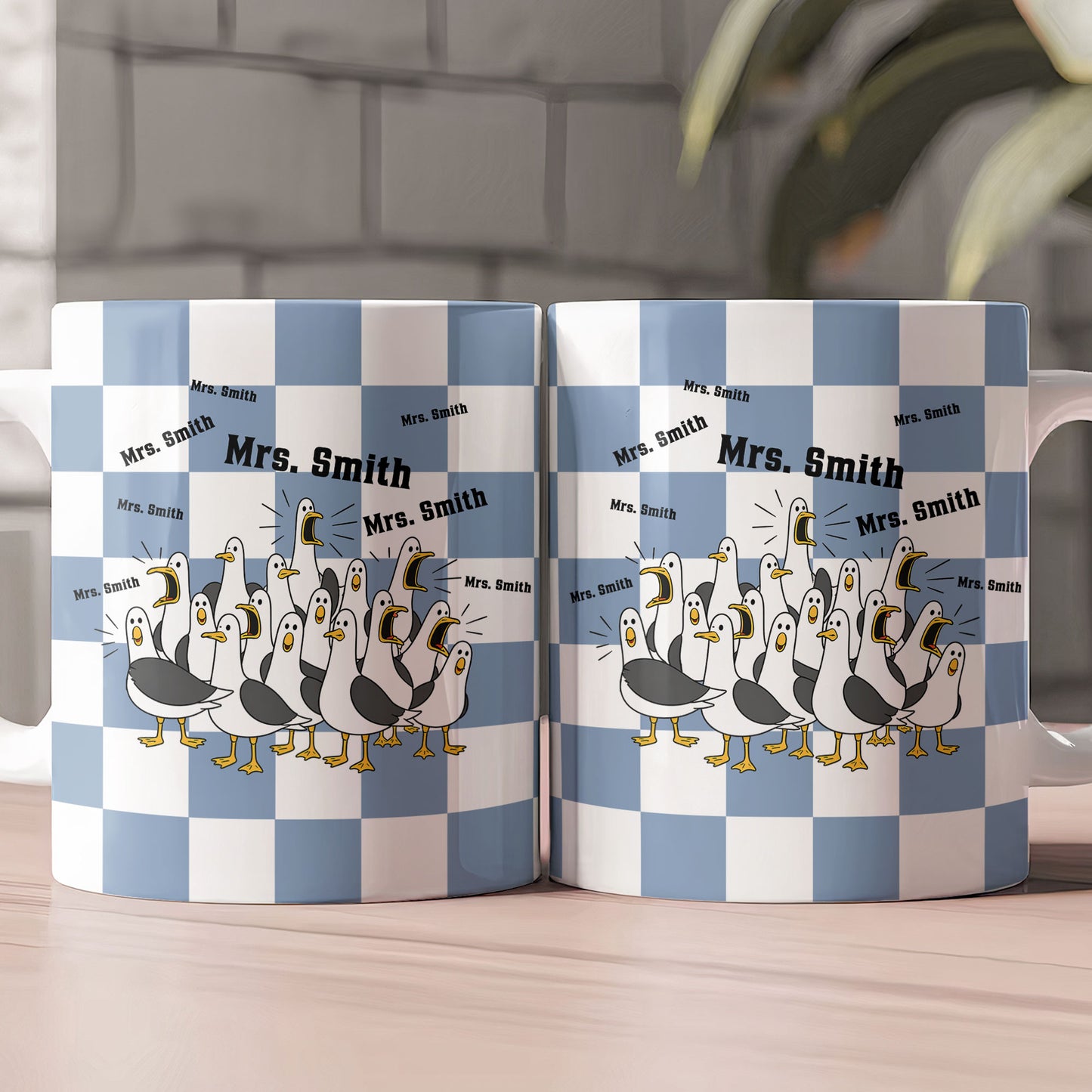 Custom Funny Seagulls Teacher - Personalized Mug