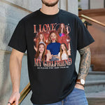 Custom Girlfriend Vintage Bootleg Shirt I Love My Girlfriend - Personalized Photo Comfort Tee