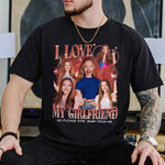 Custom Girlfriend Vintage Bootleg Shirt I Love My Girlfriend - Personalized Photo Comfort Tee