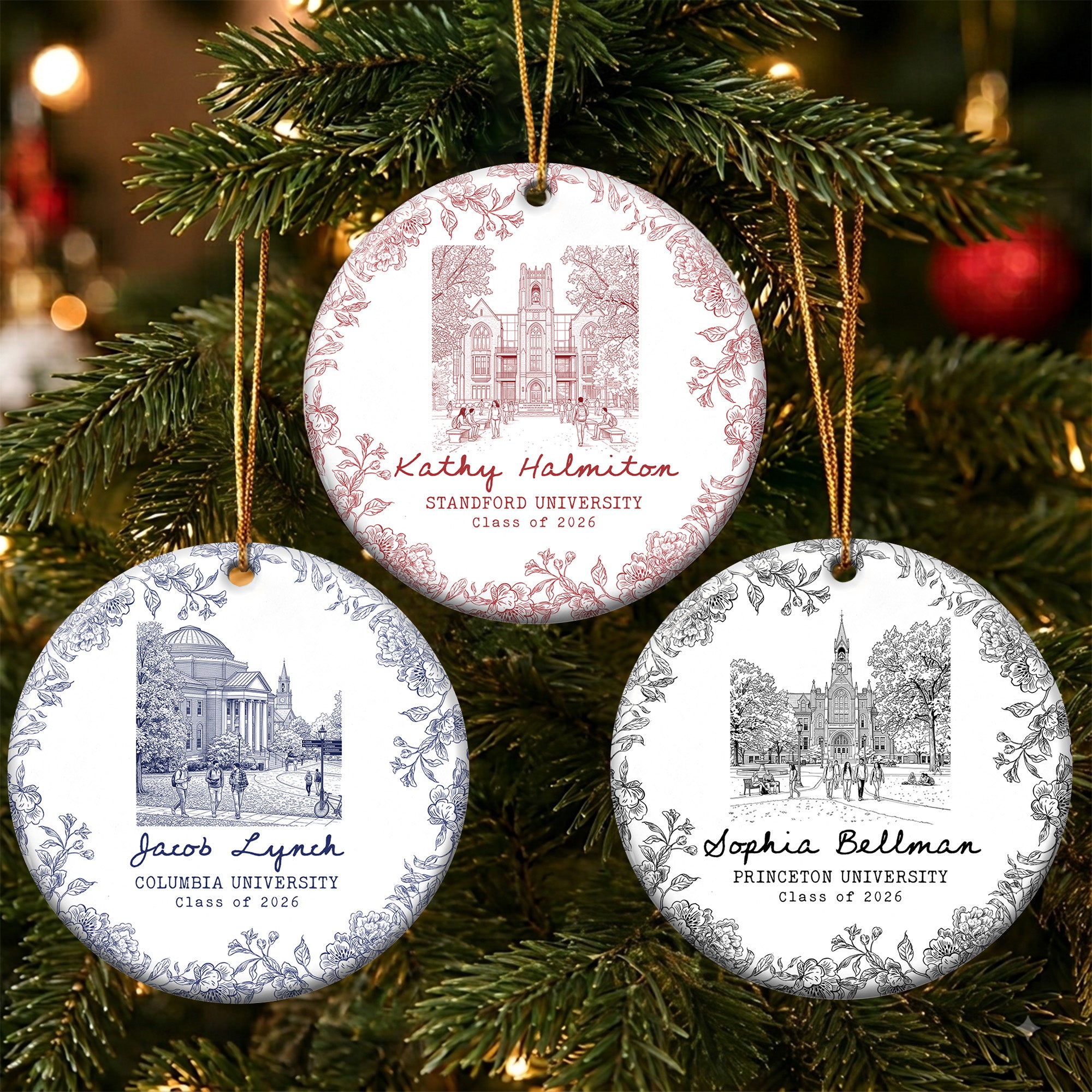 Custom Graduation Gift University Photo - Personalized Ornament