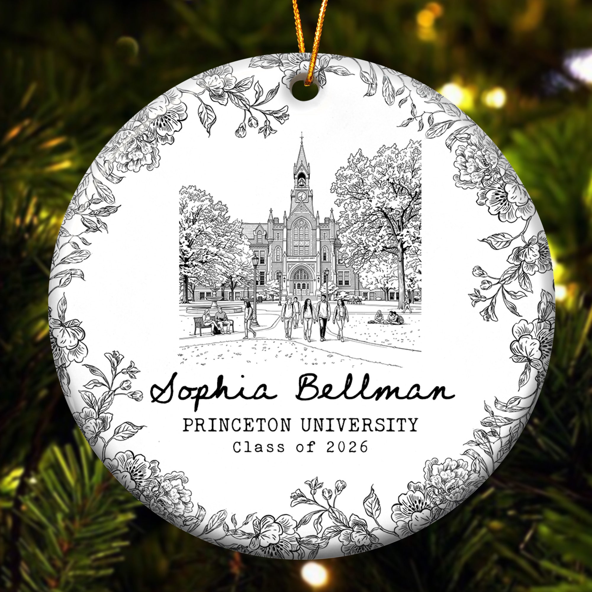 Custom Graduation Gift University Photo - Personalized Ornament