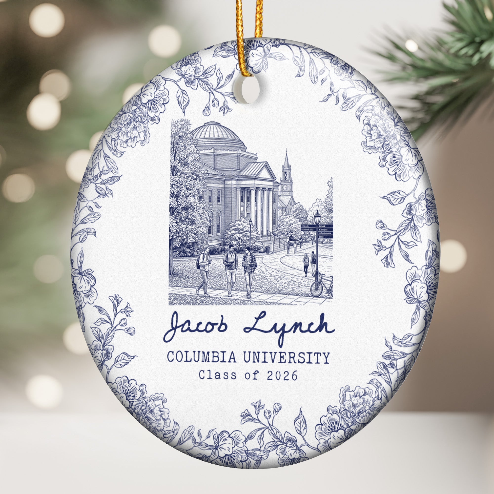 Custom Graduation Gift University Photo - Personalized Ornament