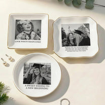 Custom Graduation Photo - Graduated Gifts For Her, Sister, Daughter, Friends - Personalized Photo Jewelry Dish
