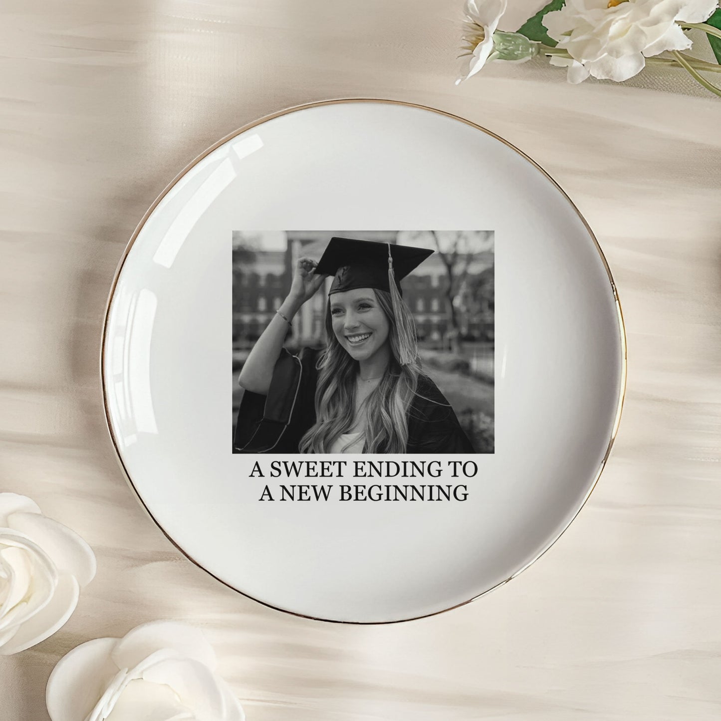 Custom Graduation Photo - Graduated Gifts For Her, Sister, Daughter, Friends - Personalized Photo Jewelry Dish