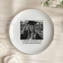 Custom Graduation Photo - Graduated Gifts For Her, Sister, Daughter, Friends - Personalized Photo Jewelry Dish