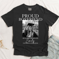 Custom Graduation Shirt Proud Family Of Graduate 2026 Senior Picture Grad Tee - Personalized Photo Comfort Tee