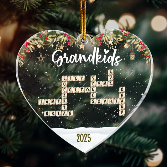Custom Grandkids 2025 New Version - Personalized Acrylic Ornament