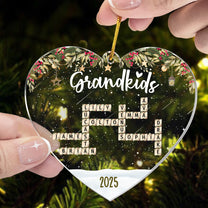 Custom Grandkids 2025 New Version - Personalized Acrylic Ornament