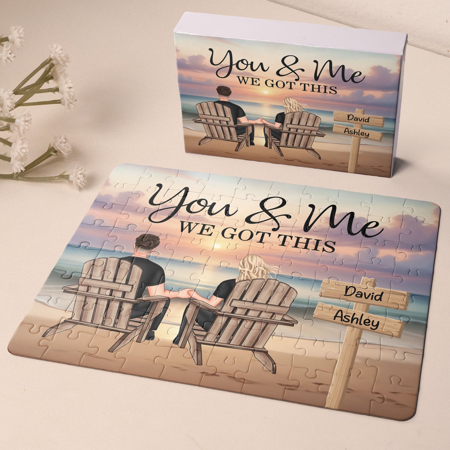 Custom Jigsaw Puzzle For Couple You And Me We Got This - Personalized Jigsaw Puzzle