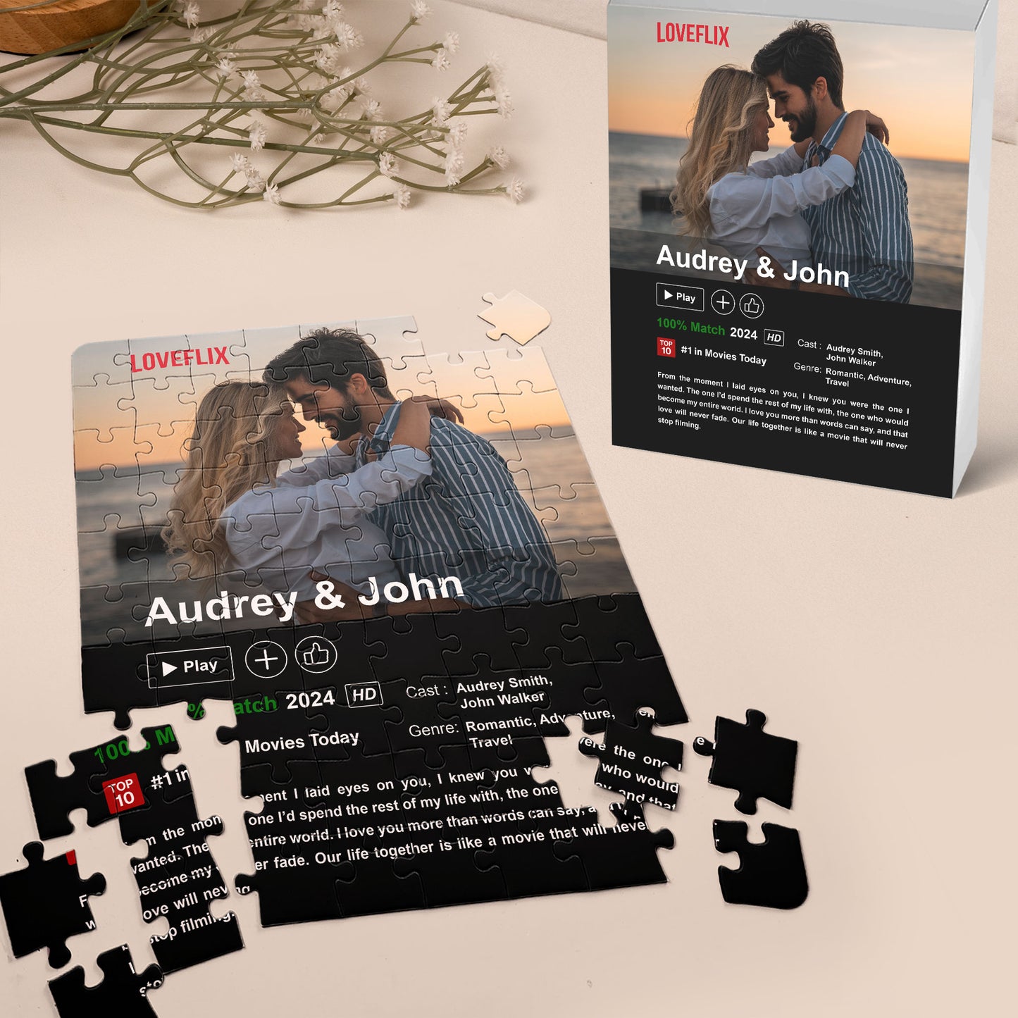 Custom Jigsaw Puzzle Photo For Couple Film - Personalized Photo Jigsaw Puzzle