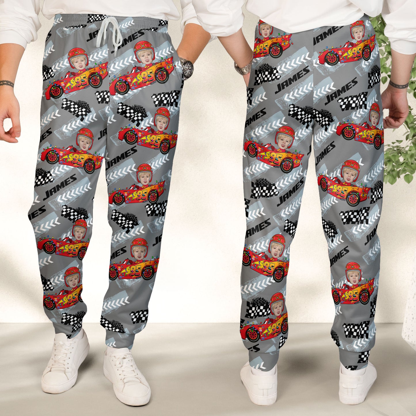 Custom Kid Face Car Toy - Personalized Photo Sweatpants