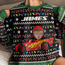 Custom Kid Face Car Toy - Personalized Photo Ugly Sweater